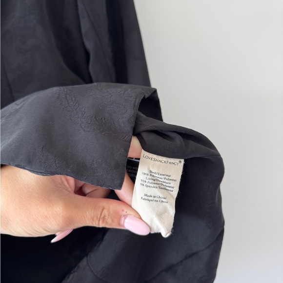 LOVESHACKFANCY Lula Black Blazer 4 - Picture 7 of 10